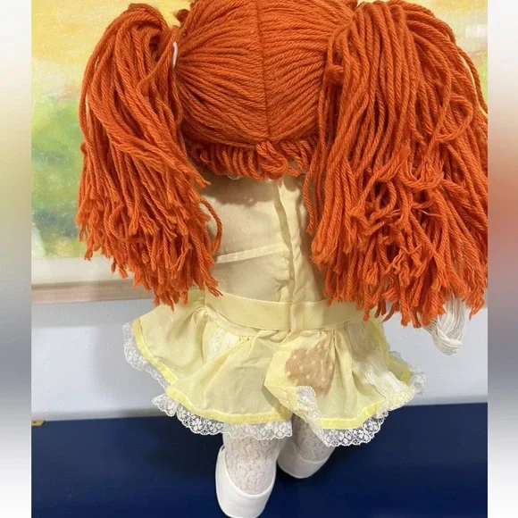 Cabbage Patch Kids Doll Twins Red Yarn Hair Green Eyes Dimple 1985 Vintage 80s